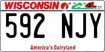 WI license plate 592NJY