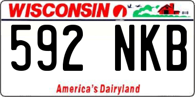 WI license plate 592NKB