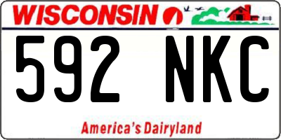 WI license plate 592NKC