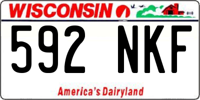 WI license plate 592NKF