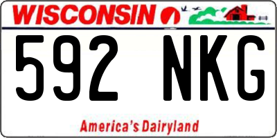 WI license plate 592NKG