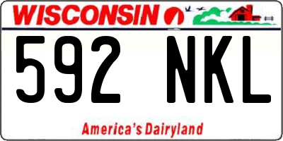 WI license plate 592NKL