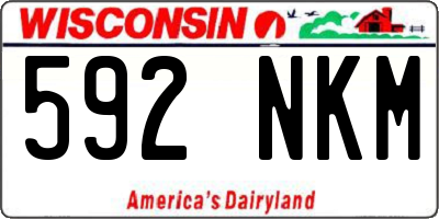 WI license plate 592NKM