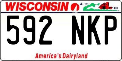 WI license plate 592NKP