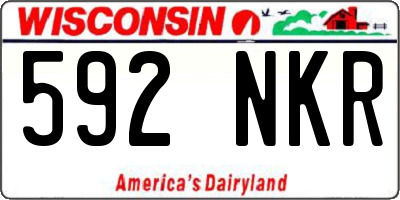 WI license plate 592NKR