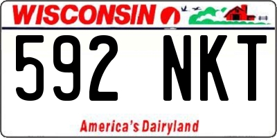 WI license plate 592NKT