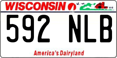 WI license plate 592NLB