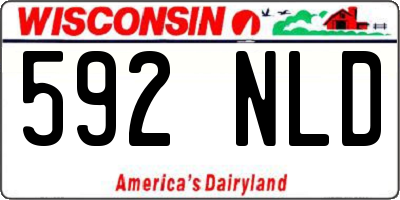 WI license plate 592NLD