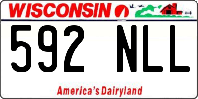 WI license plate 592NLL