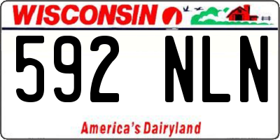 WI license plate 592NLN
