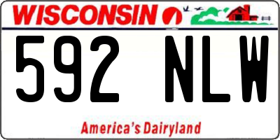 WI license plate 592NLW