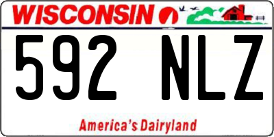 WI license plate 592NLZ