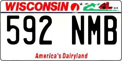 WI license plate 592NMB