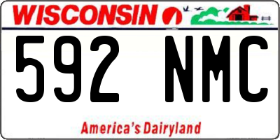 WI license plate 592NMC