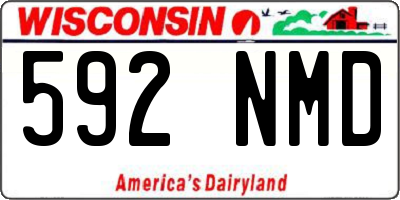 WI license plate 592NMD