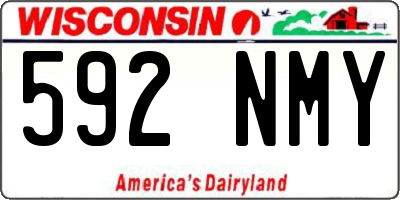 WI license plate 592NMY