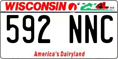 WI license plate 592NNC