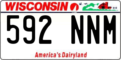 WI license plate 592NNM