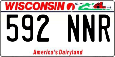 WI license plate 592NNR