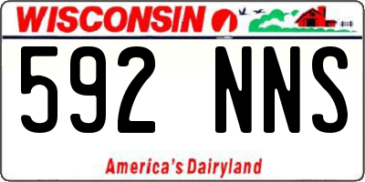 WI license plate 592NNS