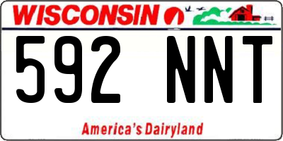 WI license plate 592NNT