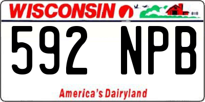 WI license plate 592NPB