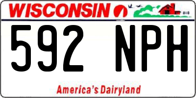 WI license plate 592NPH