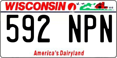 WI license plate 592NPN