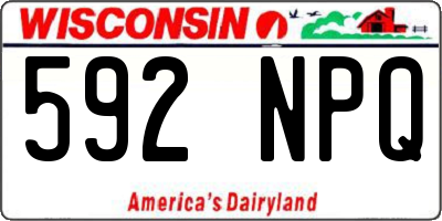 WI license plate 592NPQ
