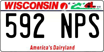 WI license plate 592NPS