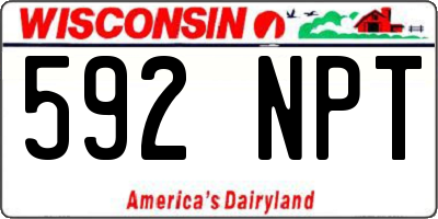 WI license plate 592NPT