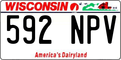 WI license plate 592NPV