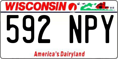 WI license plate 592NPY