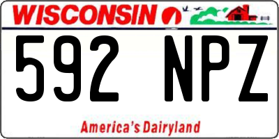 WI license plate 592NPZ