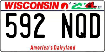WI license plate 592NQD