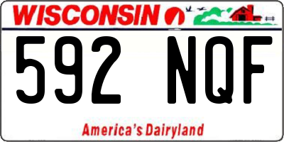 WI license plate 592NQF