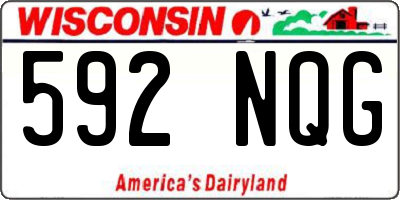 WI license plate 592NQG