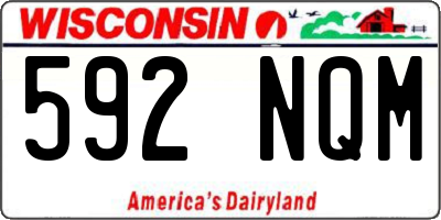 WI license plate 592NQM