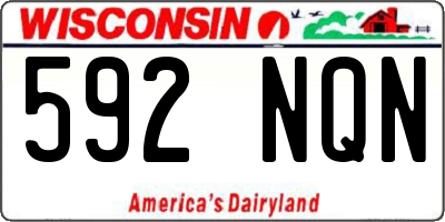 WI license plate 592NQN
