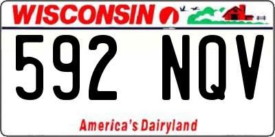WI license plate 592NQV