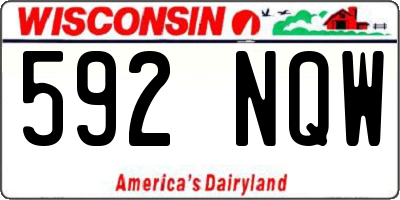 WI license plate 592NQW