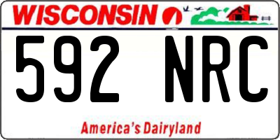 WI license plate 592NRC