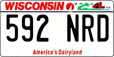 WI license plate 592NRD