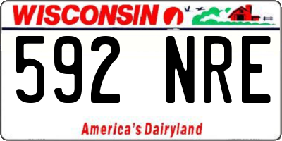 WI license plate 592NRE