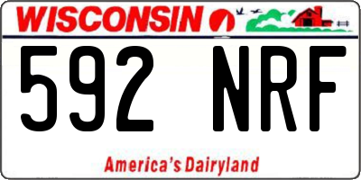 WI license plate 592NRF