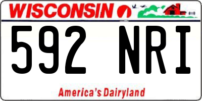 WI license plate 592NRI