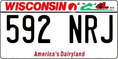 WI license plate 592NRJ