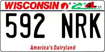 WI license plate 592NRK