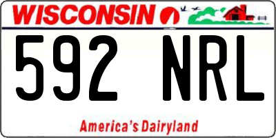 WI license plate 592NRL