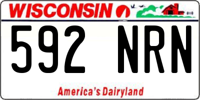 WI license plate 592NRN
